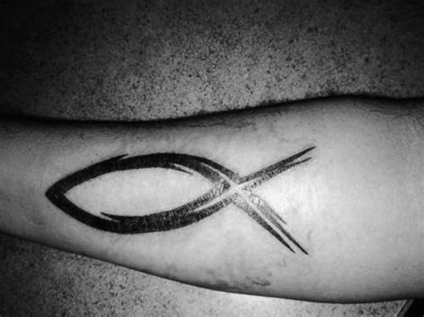 40 Ichthus Tattoo Designs For Men - Jesus Fish Ink Ideas