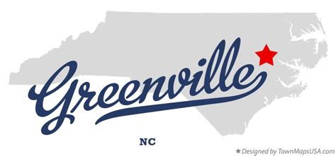 Map of Greenville, NC, North Carolina