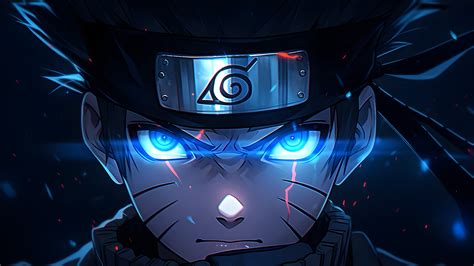 Naruto Uzumaki Blue Glowing Eyes Desktop Wallpaper Download