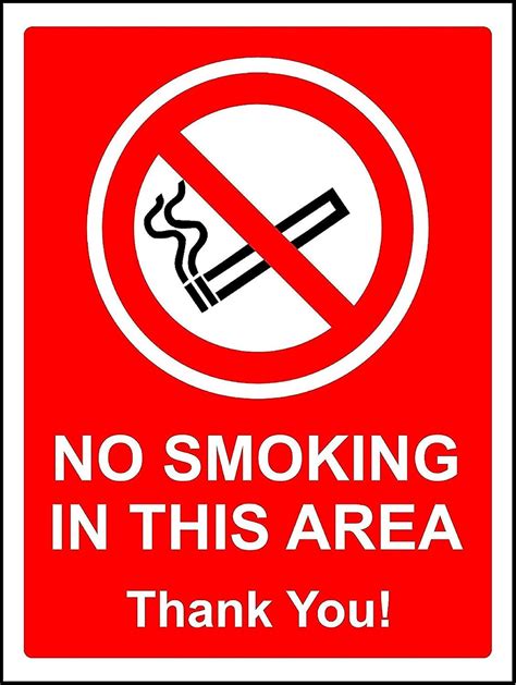 No Smoking Signs Printable Area