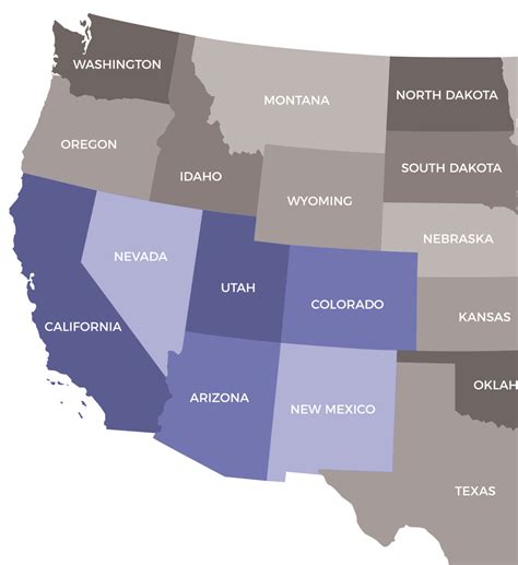 South West Usa Map