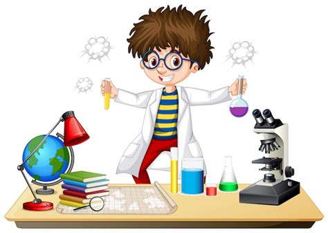 Free Vector | Scientist doing experiment in science lab