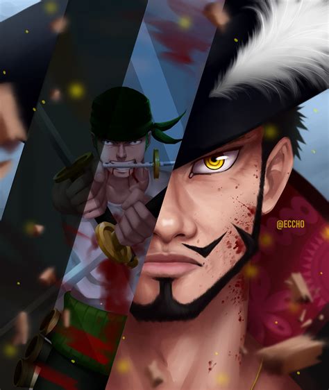 ArtStation - mihawk vs zoro