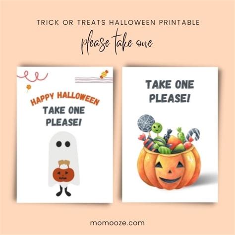 15 FREE Trick Or Treat Sign Printables For Halloween