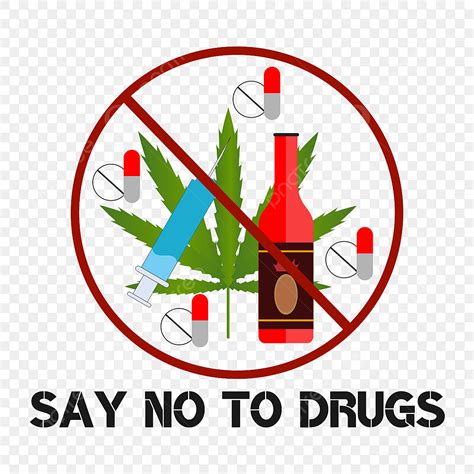 Drug Abuse Clipart Transparent Background, Vector Illustration Poster ...