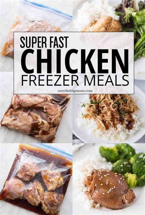 Super Fast Chicken Freezer Meals - Over the Big Moon