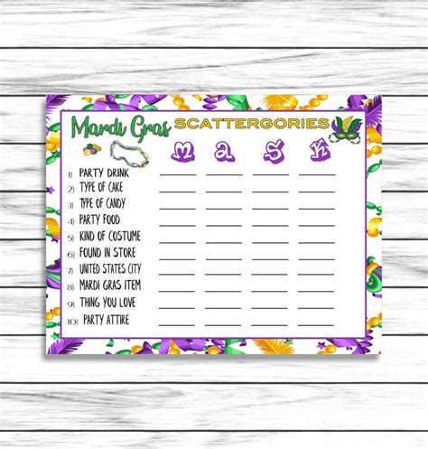 Mardi Gras Party Games Mardi Gras Party Trivia Mardi Gras | Etsy Mardi ...