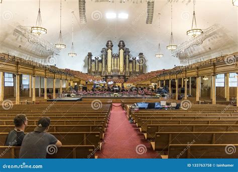 Interior Mormon Tabernacle Temple Salt Lake City Editorial Stock Photo ...