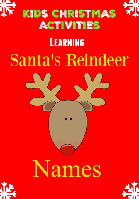 Who will be pulling Santa's Sleigh? Learning Reindeer Names