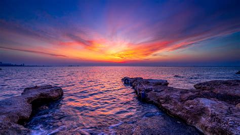 1920x1080 Resolution Mediterranean Sea Sunset 1080P Laptop Full HD ...