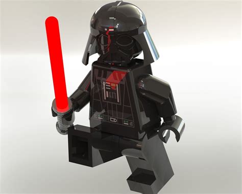 Darth Vader LEGO Minifigure 3D Model .sldprt .sldasm .slddrw - CGTrader.com