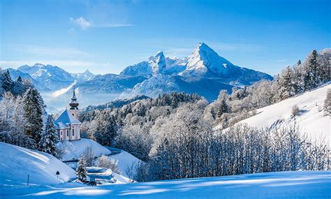 Image Bavaria Alps Germany Winter Nature mountain Sky Snow Scenery