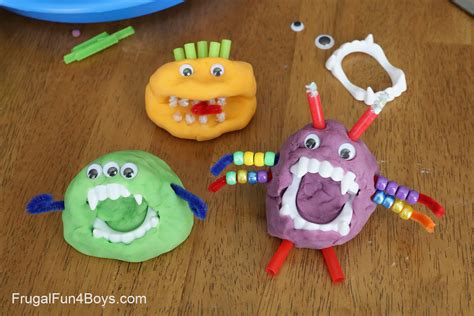 Silly Monster Play Dough Activity - Frugal Fun For Boys and Girls