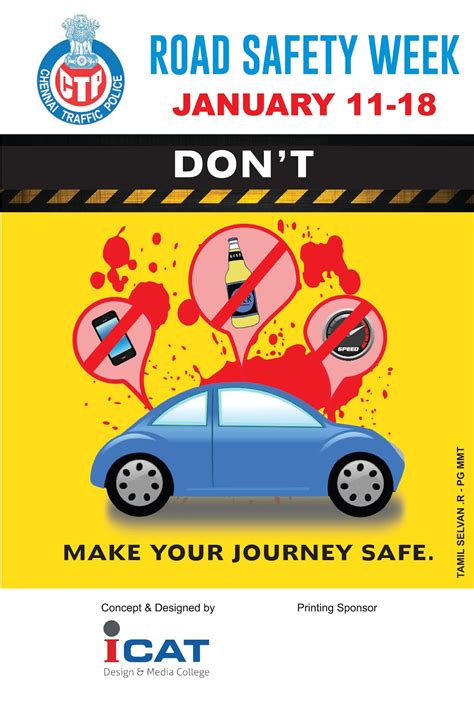 Road Safety Poster Safety Posters Safety Road City Safety Safety ...