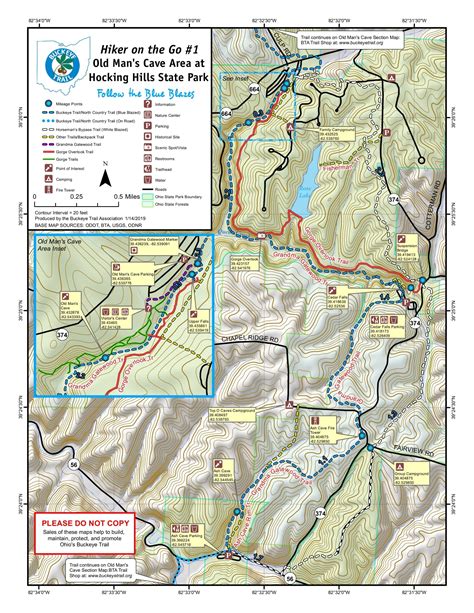 Hiker on the Go: Old Mans Cave Area at Hocking Hills State Park Map by ...