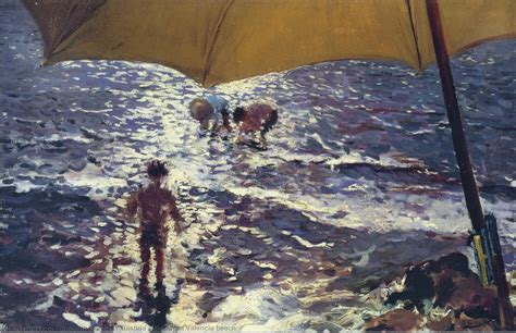 Art Reproductions Midday at Valencia beach, 1904 by Joaquin Sorolla Y ...