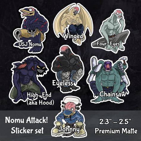 Nomu Attack Stickers MHA/BNHA USJ Nomu High-end Hood - Etsy UK