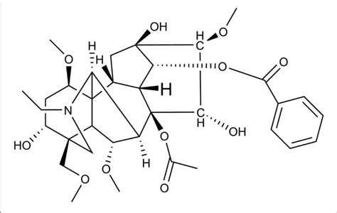 | The chemical structure of aconitine. | Download Scientific Diagram