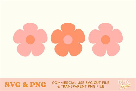 Groovy Flowers SVG & PNG / Clipart Graphic by bykirstcodigital ...