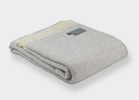 The British Blanket Company: Grey Herringbone Throw