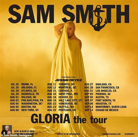 Sam Smith announces 27 dates for 2023 North American Gloria tour ...