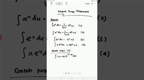 Integral fungsi eksponensial - YouTube