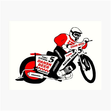 "Denmark Speedway Motorcycle Racing" Art Print by Port-Stevens | Redbubble