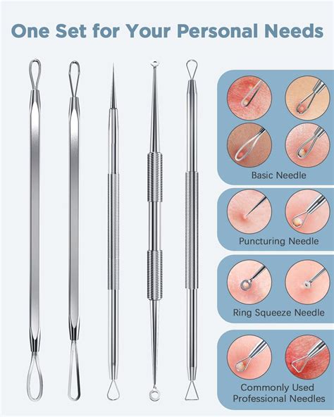 TAYTHI Blackhead Remover Tool Kit - Stainless Steel Pimple Popper ...