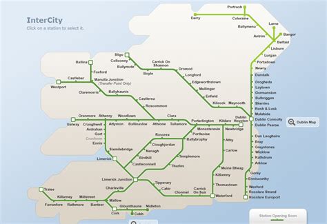 Ireland Rail Map | World Map 07