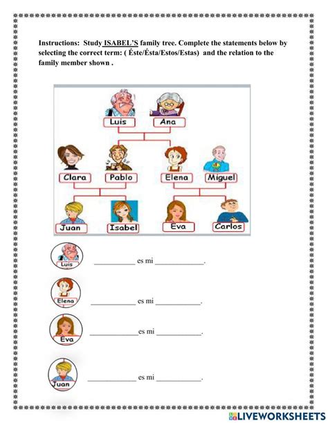 Family Worksheet Spanish Practice Activities - Srta Spanish ...