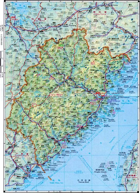 Maps of Fujian, China