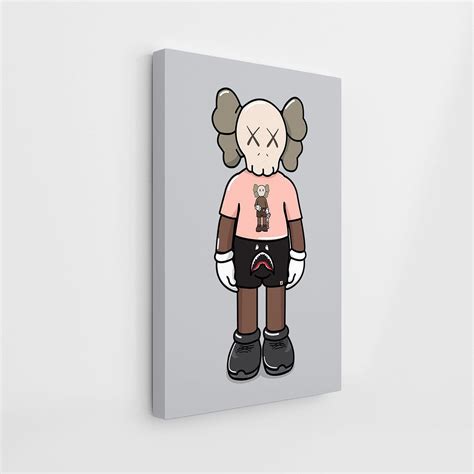 Kaws Bape Hype Art | Hypebeast Decor | Kaws Wall Art | High Quality ...