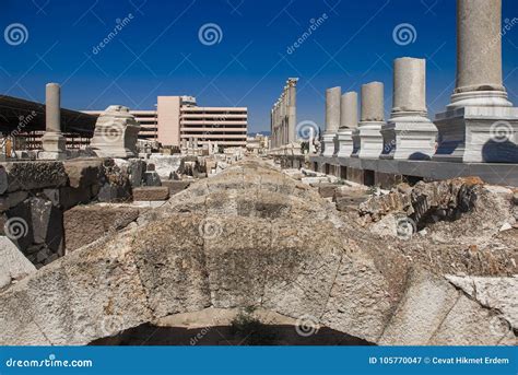 Ruins of Ancient Smyrna in Izmir City, Turkey Stock Image - Image of ...