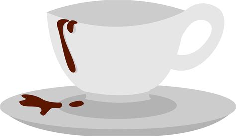 Empty cup of coffee, illustration, vector on white background. 13608724 ...