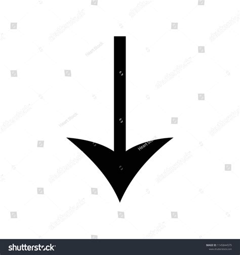 Down Arrow Icon Vector Icon Simple Stock Vector (Royalty Free ...