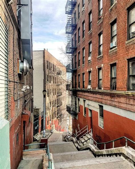 Looking down the West 168th Street Stepstreet in Highbridge, the Bronx ...