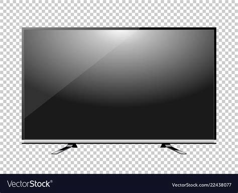 Black led tv television screen blank on background