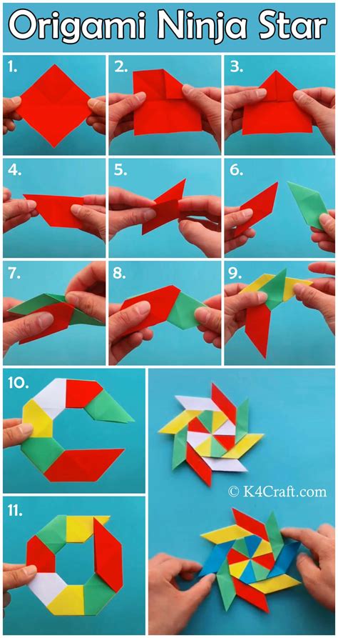 How To Make 8 Pointed Transforming Ninja Star - Step by Step Origami ...