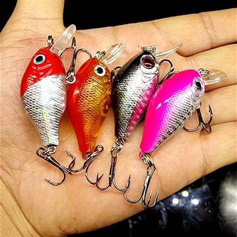 8.5G 5.5CM Bass Fishing Lures Mini Crank Bait Crankbait Minnow Tackle ...