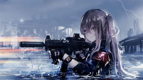 Anime Girls Assault Rifle Gun Wallpapers Hd Desktop And Mobile | The ...