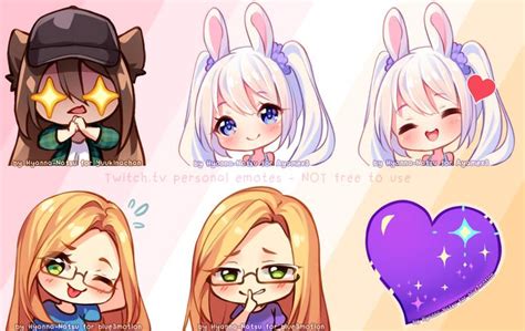 [+Video] Commission - Twitch Emotes by Hyanna-Natsu | Anime chibi ...