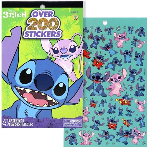 Stitch 4 Sheet Foil Cover Sticker Pad, 200+ Stickers – My Magical WDW ...