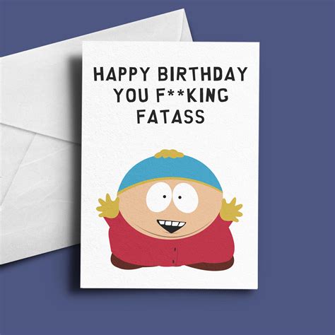 South Park Funny Birthday Card Birthday Card Eric | Etsy