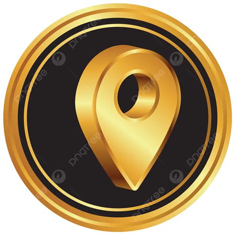 Location Icon Desing 3d Vector, 3d Gold Location, Location Logo, Vector ...