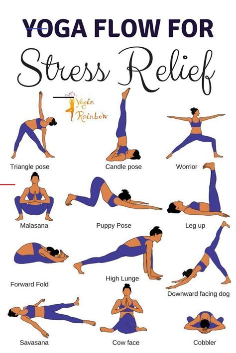 16 Yoga Poses for Stress Relief - Yogin Rainbow - #yogafitness - We all ...