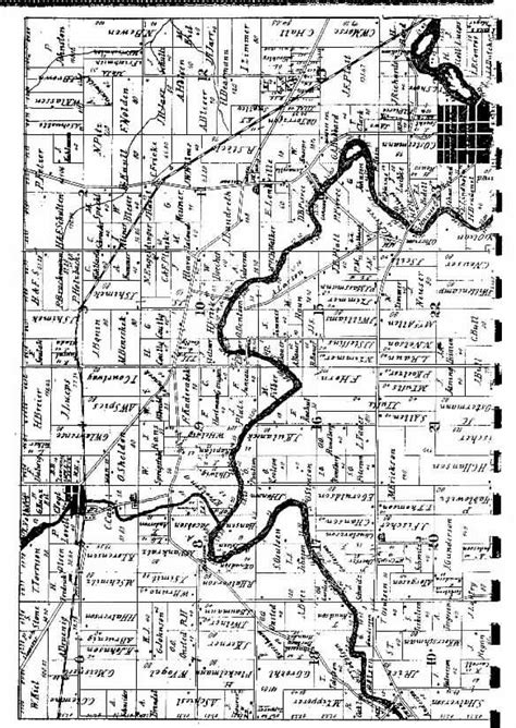 Manitowoc County, Wisconsin Genealogy : 1878 Plat Map Manitowoc Rapids