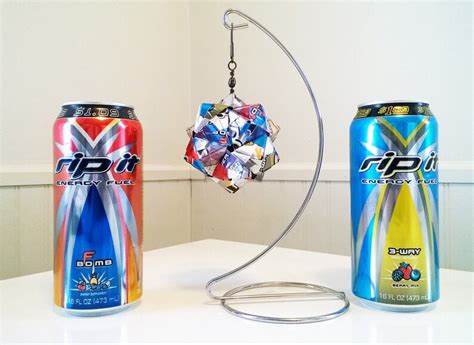 RIP-IT Energy Drink Can Art Origami Ornament // Upcycled | Etsy