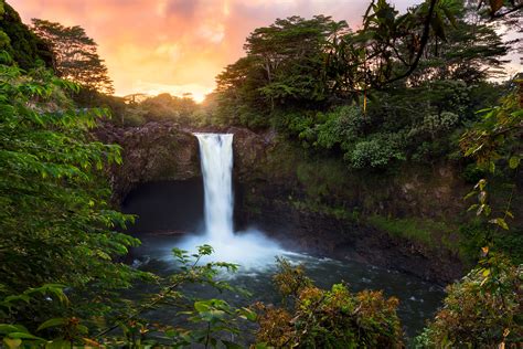 Rainbow Falls Sunset | Rainbow Falls State Park Big Island Hawaii ...