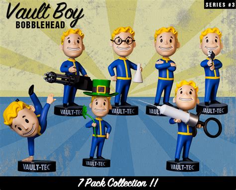 Fallout® 3: Vault Boy 101 Bobbleheads - Series Three 7 Pack | Gaming Heads