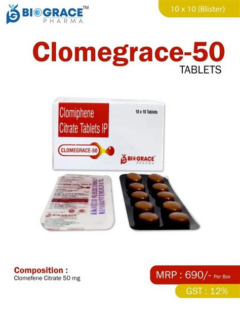 Clomifene Citrate 50 mg, Packaging Size: 100 Tablets, Dose: As ...